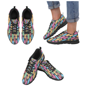 Skate Board Pattern Print Design 02 Women's Sneaker Shoes