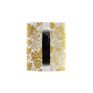 Gold grape pattern Morphing Mug Heat Changing Mug