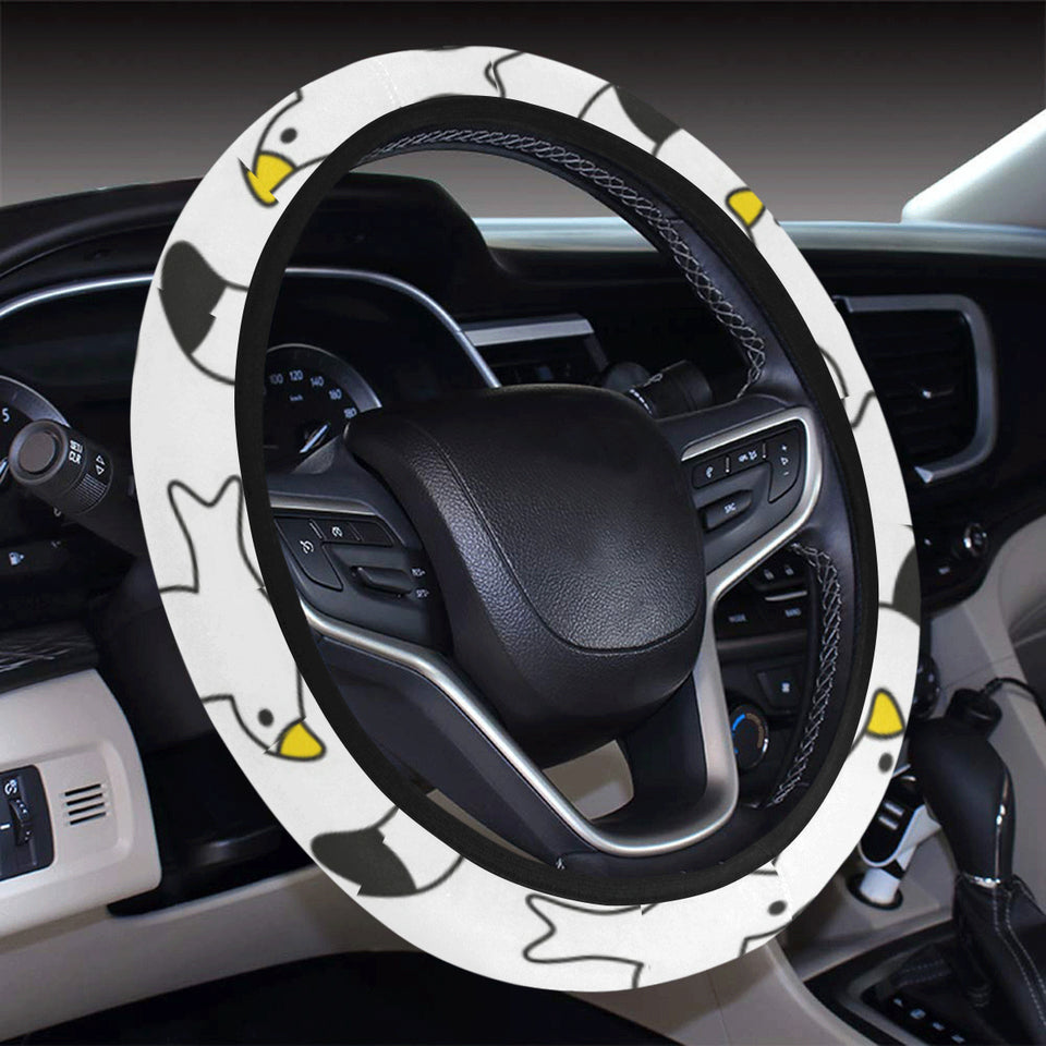 Seagull Pattern Print Design 05 Car Steering Wheel Cover
