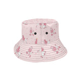 Poodle dog pink color theme Unisex Bucket Hat