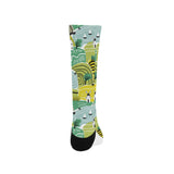 Hand drawn windmill pattern Crew Socks