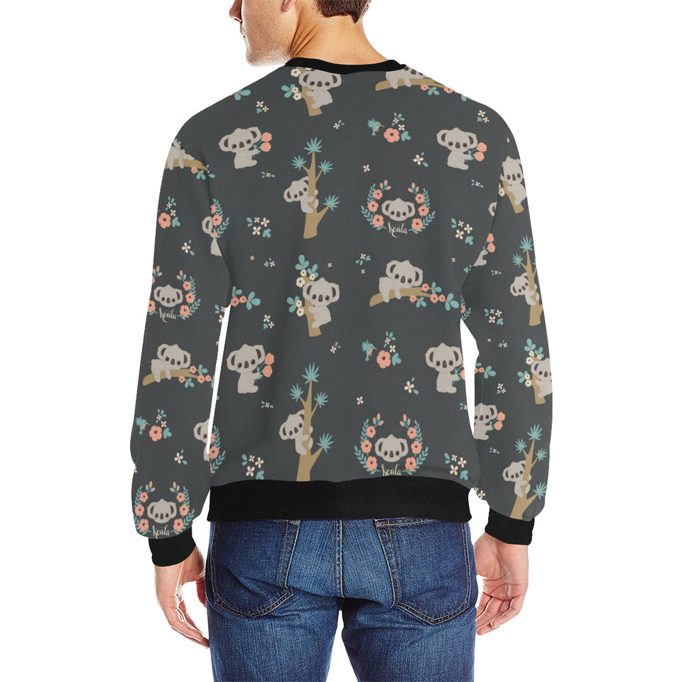 Cute koala pattern Men's Crew Neck Sweatshirt