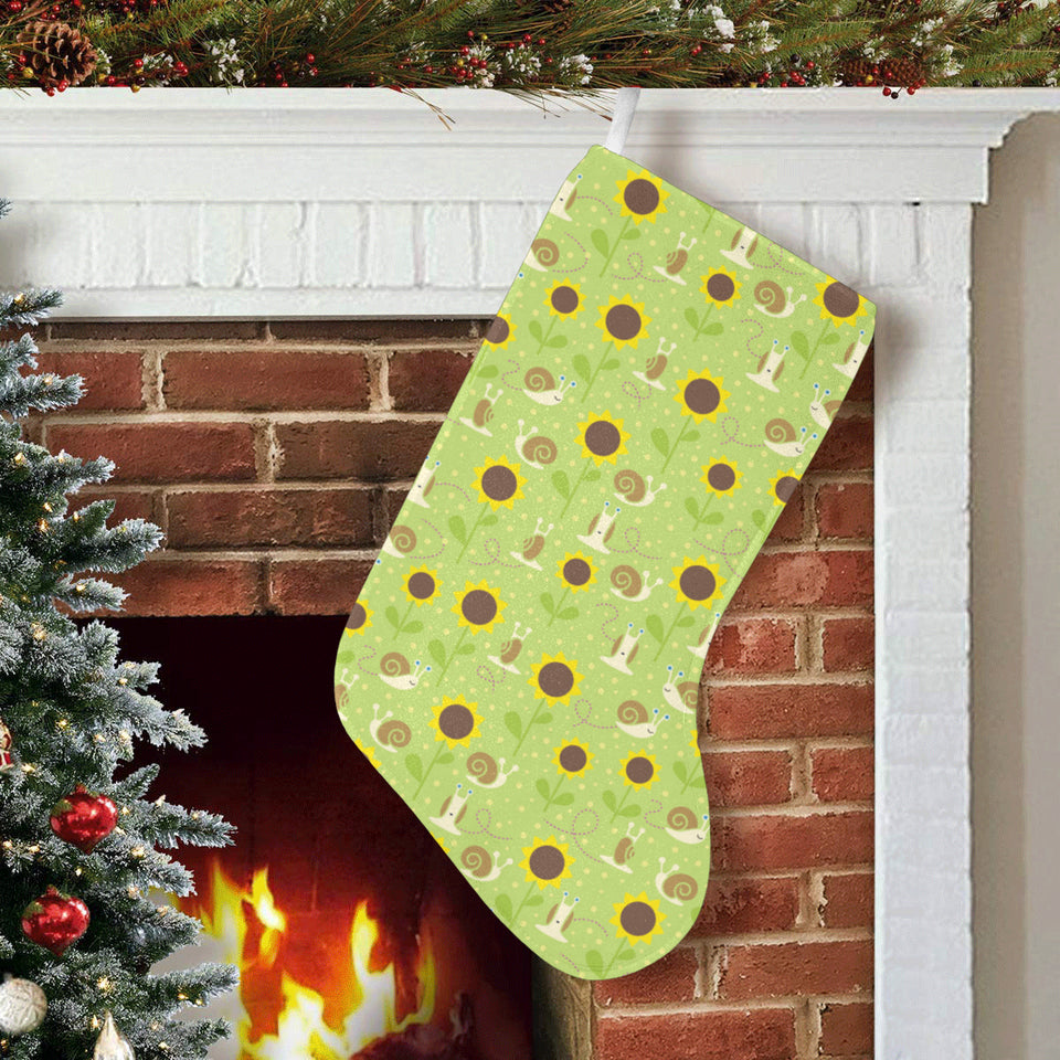 Snail Pattern Print Design 01 Christmas Stocking