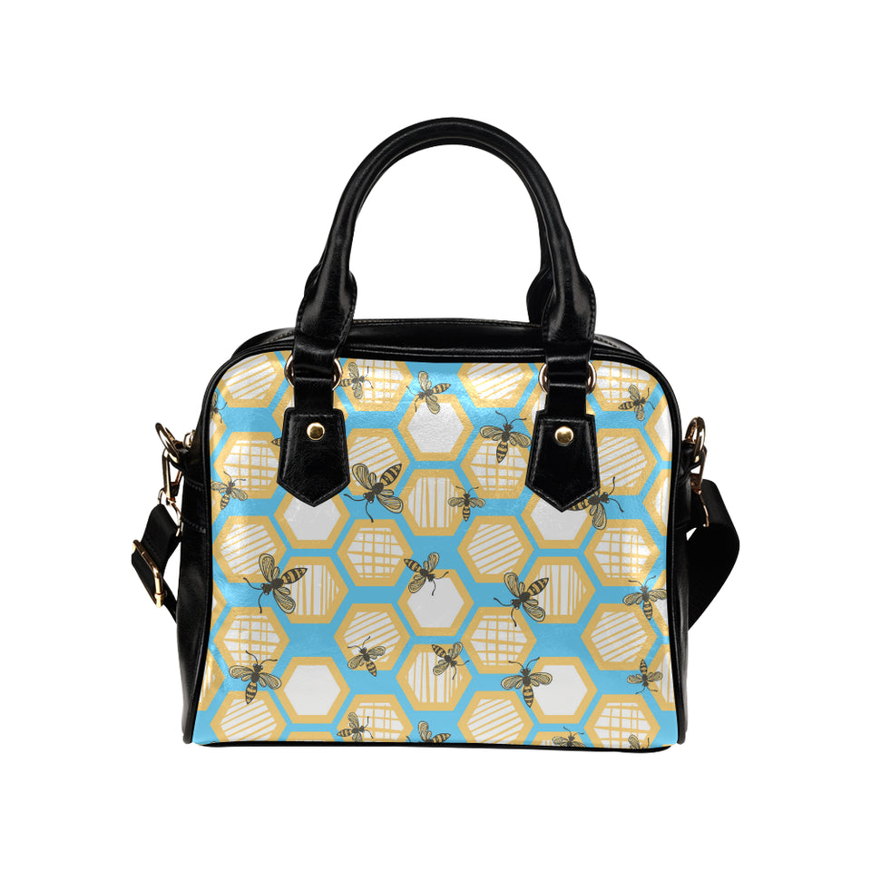 Bee honeycomb pattern Shoulder Handbag