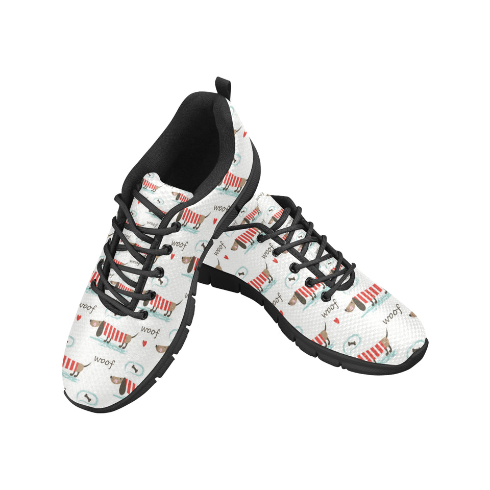 Cute dachshund bone pattern Men's Sneaker Shoes