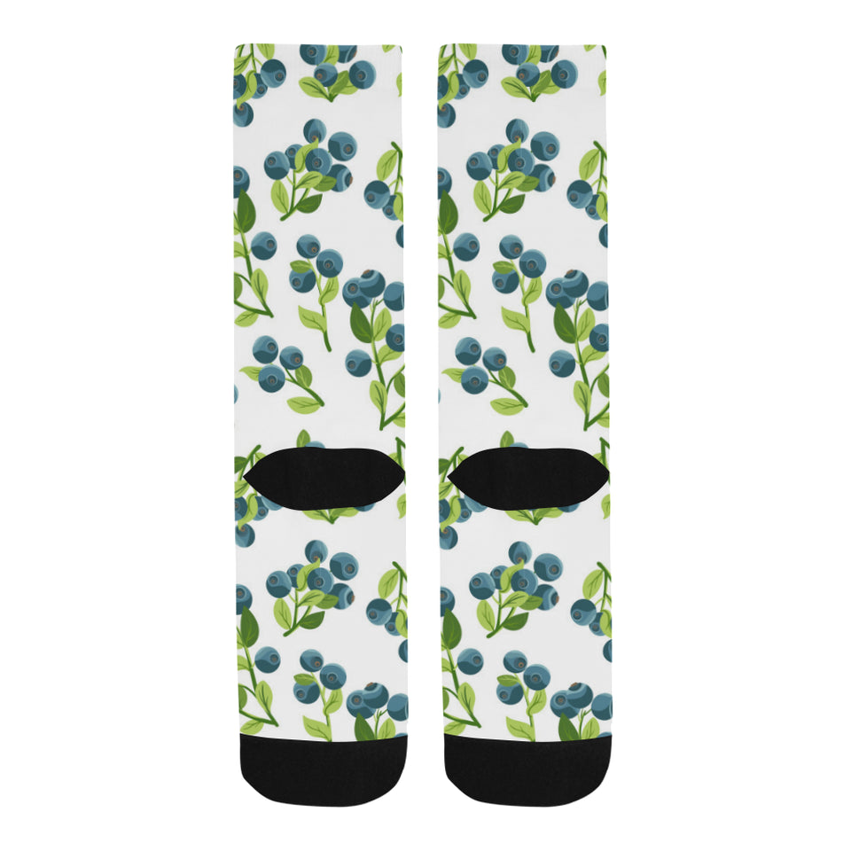 blueberry white background Crew Socks