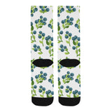 blueberry white background Crew Socks