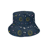 space pattern with planets, comets, constellations Unisex Bucket Hat