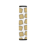Bread Toast Pattern Print Design 03 Car Seat Belt Cover