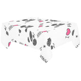 Hand Drawn faces of pandas pattern Tablecloth