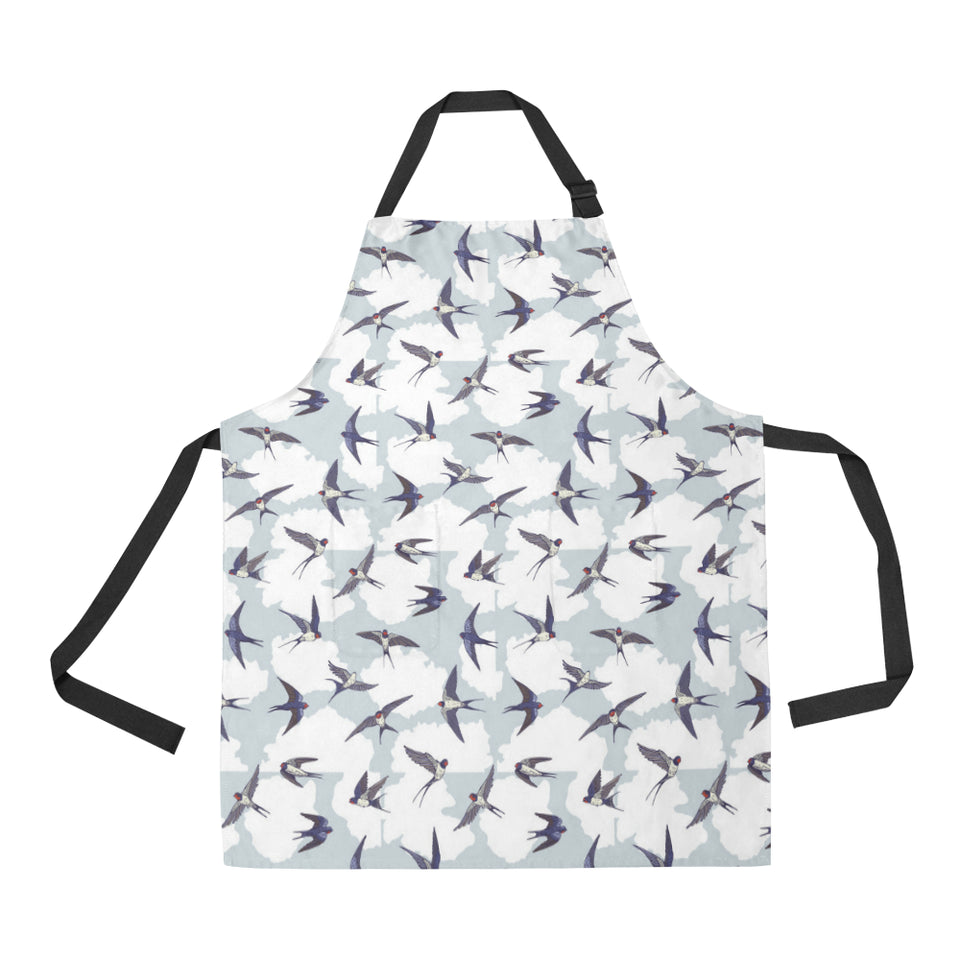 Swallow Pattern Print Design 05 All Over Print Adjustable Apron