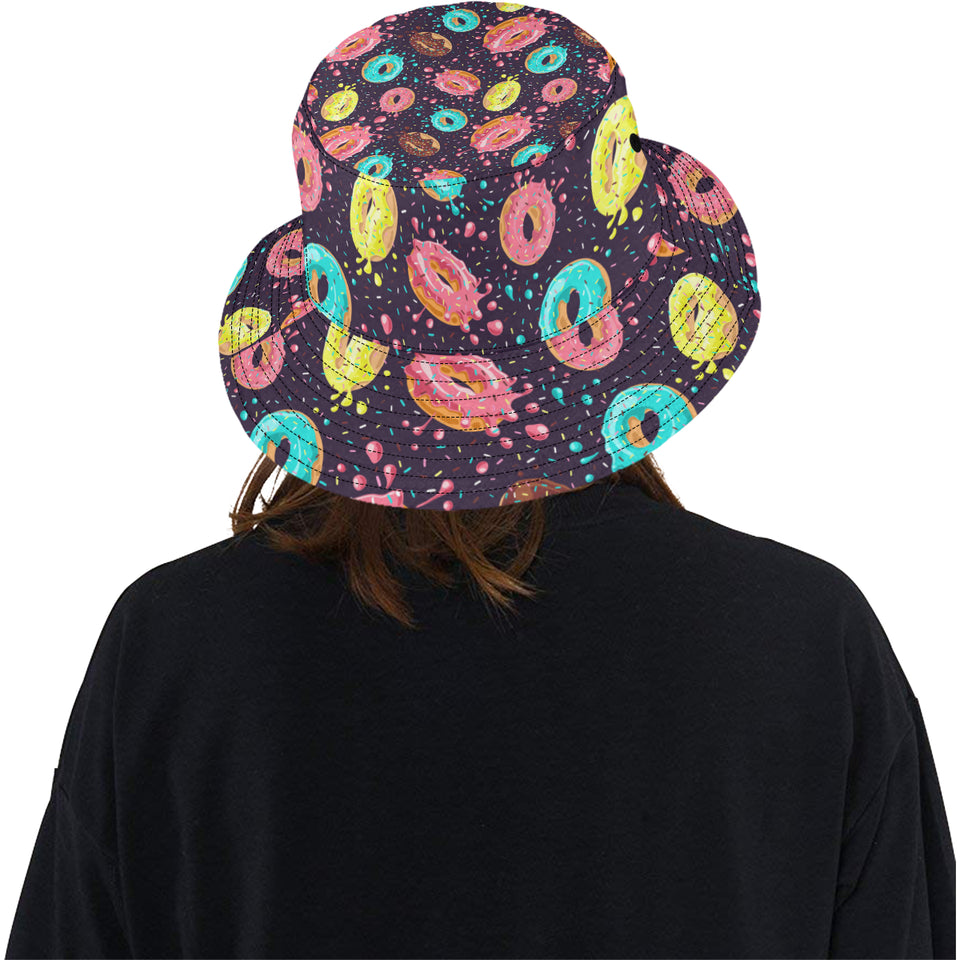 Colorful donut glaze pattern Unisex Bucket Hat