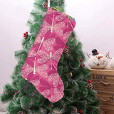 Beautiful dragonfly pink background Christmas Stocking