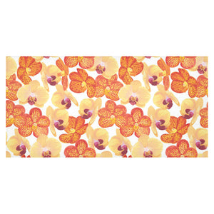 Orange yellow orchid flower pattern background Tablecloth