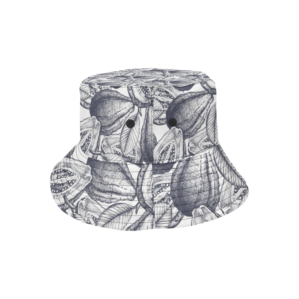 Guava tropical hand drawn pattern Unisex Bucket Hat