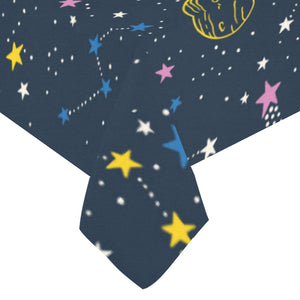 space pattern with planets, comets, constellations Tablecloth