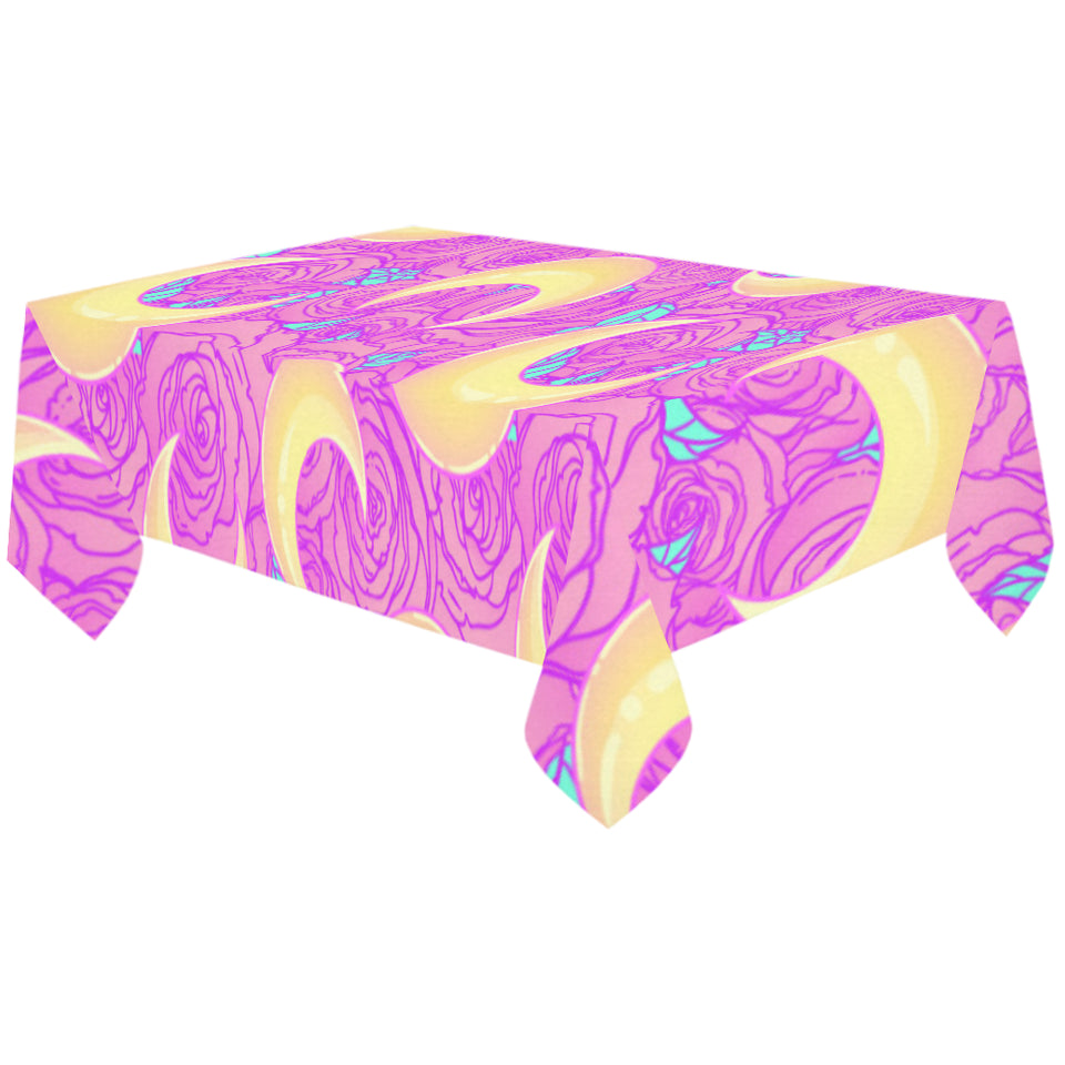 Moon pink rose background Tablecloth