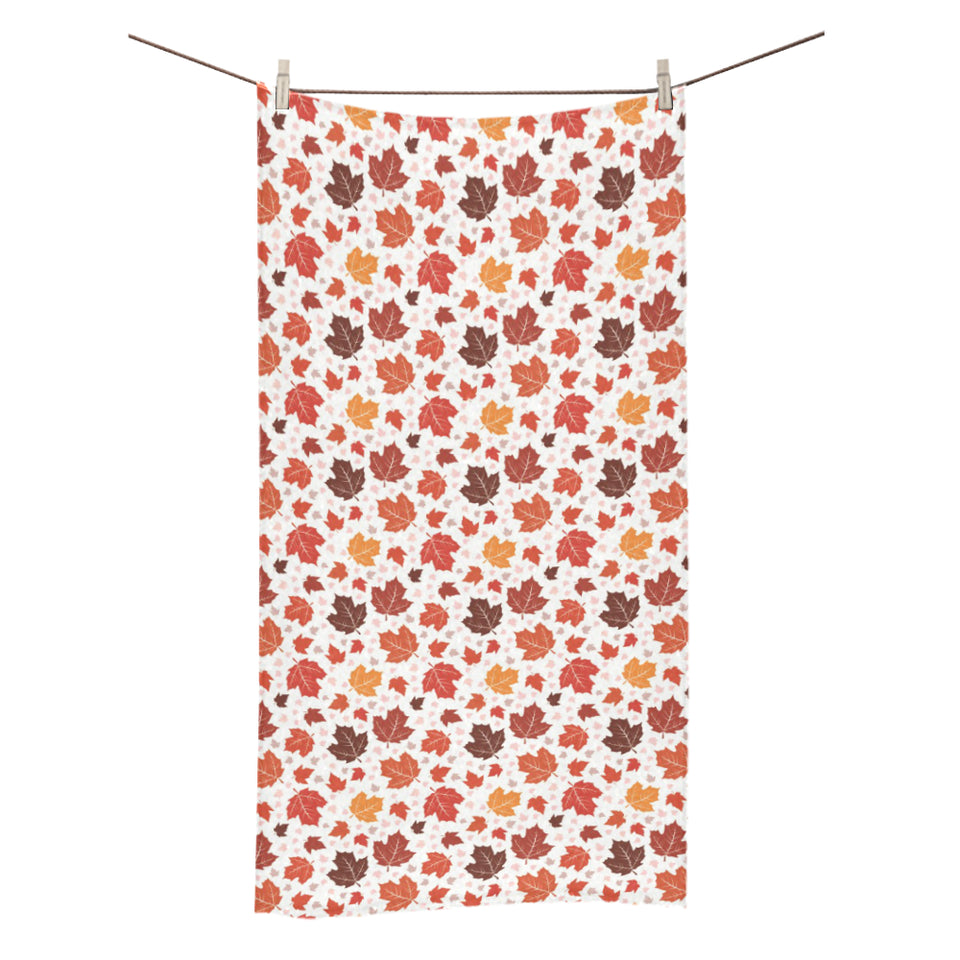Colorful Maple Leaf pattern Bath Towel