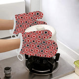 Casino Cards Suits Pattern Print Design 03 Heat Resistant Oven Mitts