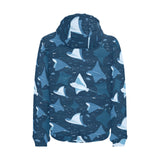 Stingray Pattern Print Design 04 Men's Padded Hooded Jacket