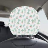 Pastel color cactus pattern Car Headrest Cover