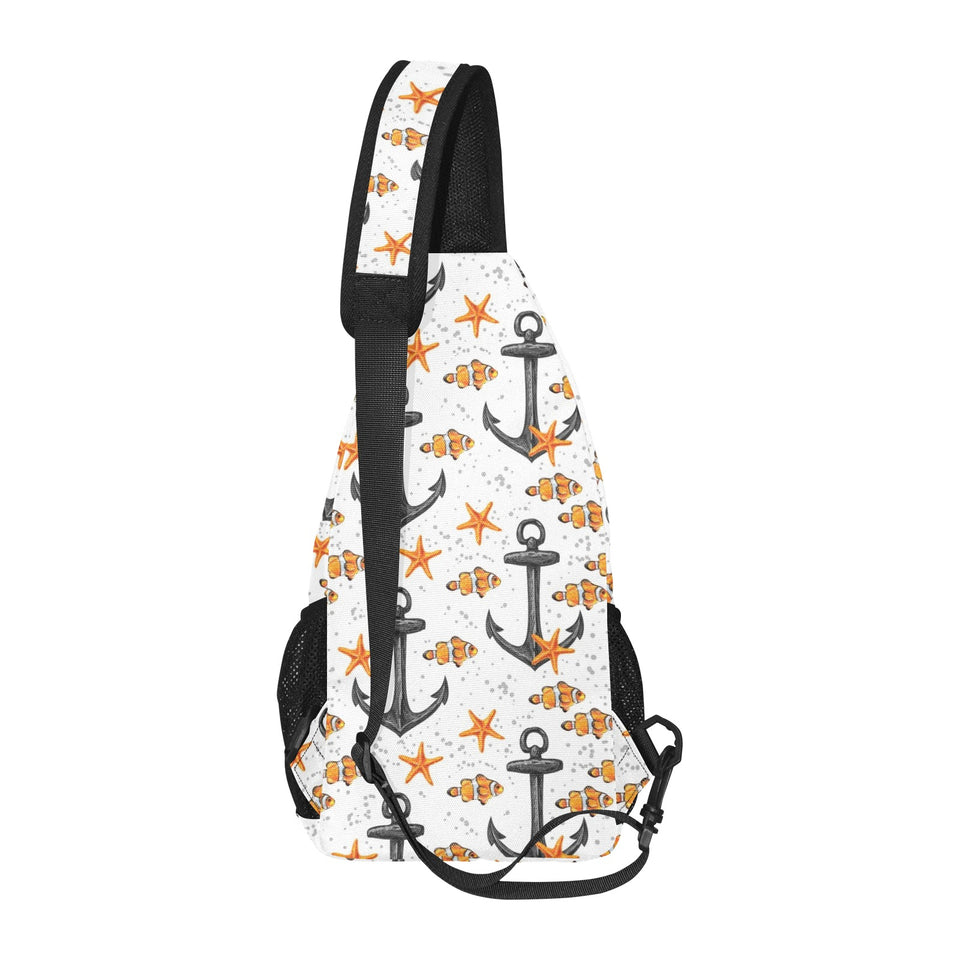 Clown Fish Pattern Print Design 02 All Over Print Chest Bag