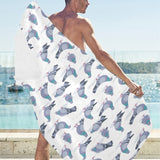Pigeon Pattern Print Design 03 Beach Towel
