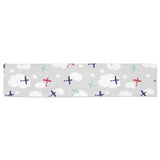 Airplane cloud grey background Table Runner