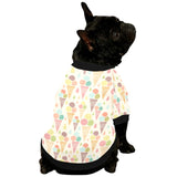 Ice cream cone pattern All Over Print Pet Dog Round Neck Fuzzy Shirt