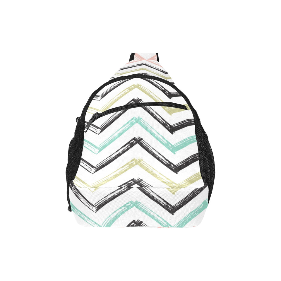 zigzag chevron paint pattern All Over Print Chest Bag
