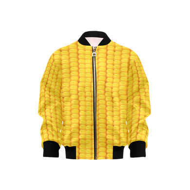 Corn Pattern Print Design 04 Kids' Boys' Girls' Bomber Jacket