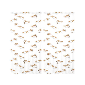 Jack Russel Pattern Print Design 04 Gauze Curtain