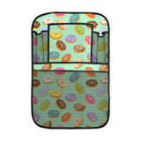 Colorful donut pattern green background Car Seat Back Organizer