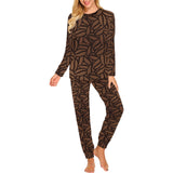 coffee bean pattern Women's All Over Print Pajama Set
