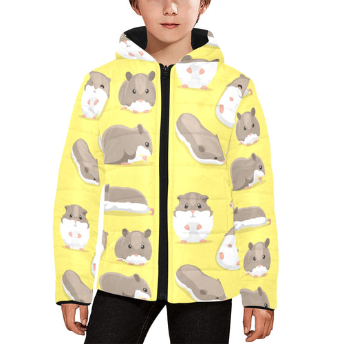 Cute Hamster pattern Kids' Boys' Girls' Padded Hooded Jacket