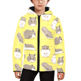 Cute Hamster pattern Kids' Boys' Girls' Padded Hooded Jacket