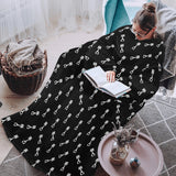 Engine Piston Black Theme Pattern Print Design 03 Blanket Robe with Sleeves