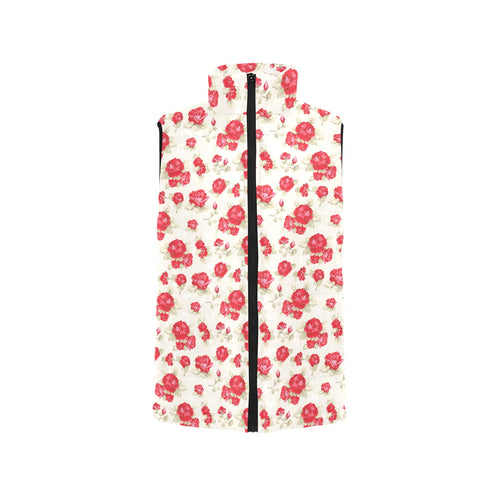 Rose Pattern Print Design 01 Men's Padded Vest