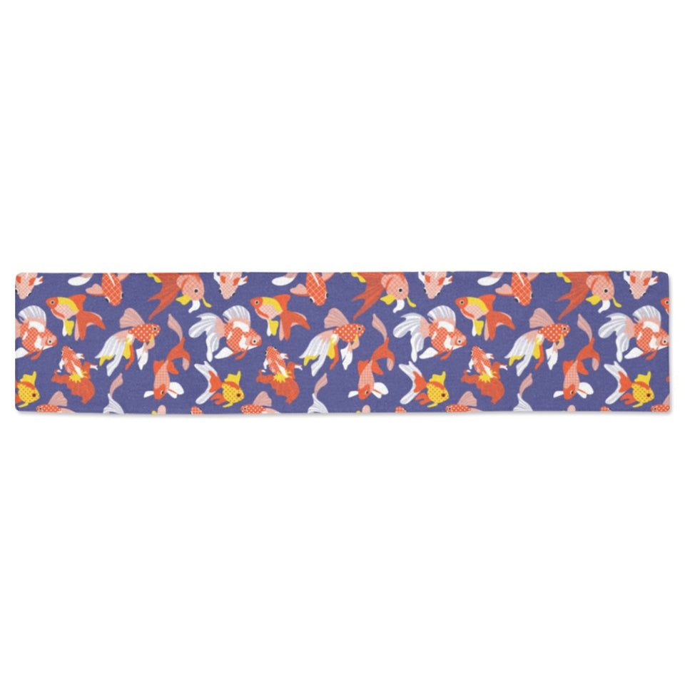 Goldfish Pattern Print Design 04 Table Runner