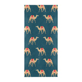 Camel pattern blue blackground Beach Towel