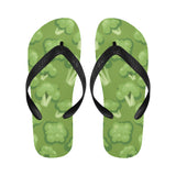 Broccoli pattern green background Unisex Flip Flops