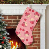 Cake cherry pattern Christmas Stocking