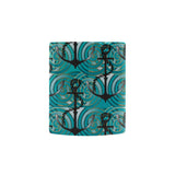 Anchor nautical green background Classical White Mug (Fulfilled In US)
