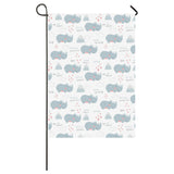 cute rhino heart pattern House Flag Garden Flag