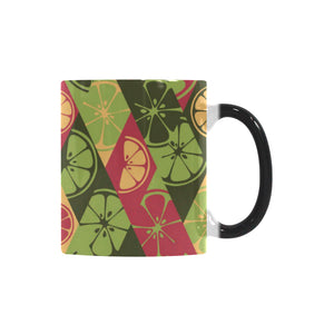 Cool Geometric lime pattern Morphing Mug Heat Changing Mug