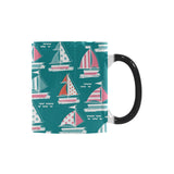 Cute sailboat pattern Morphing Mug Heat Changing Mug