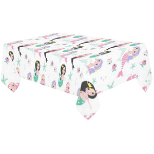 cute mermaid dolphin fish starfish pattern Tablecloth