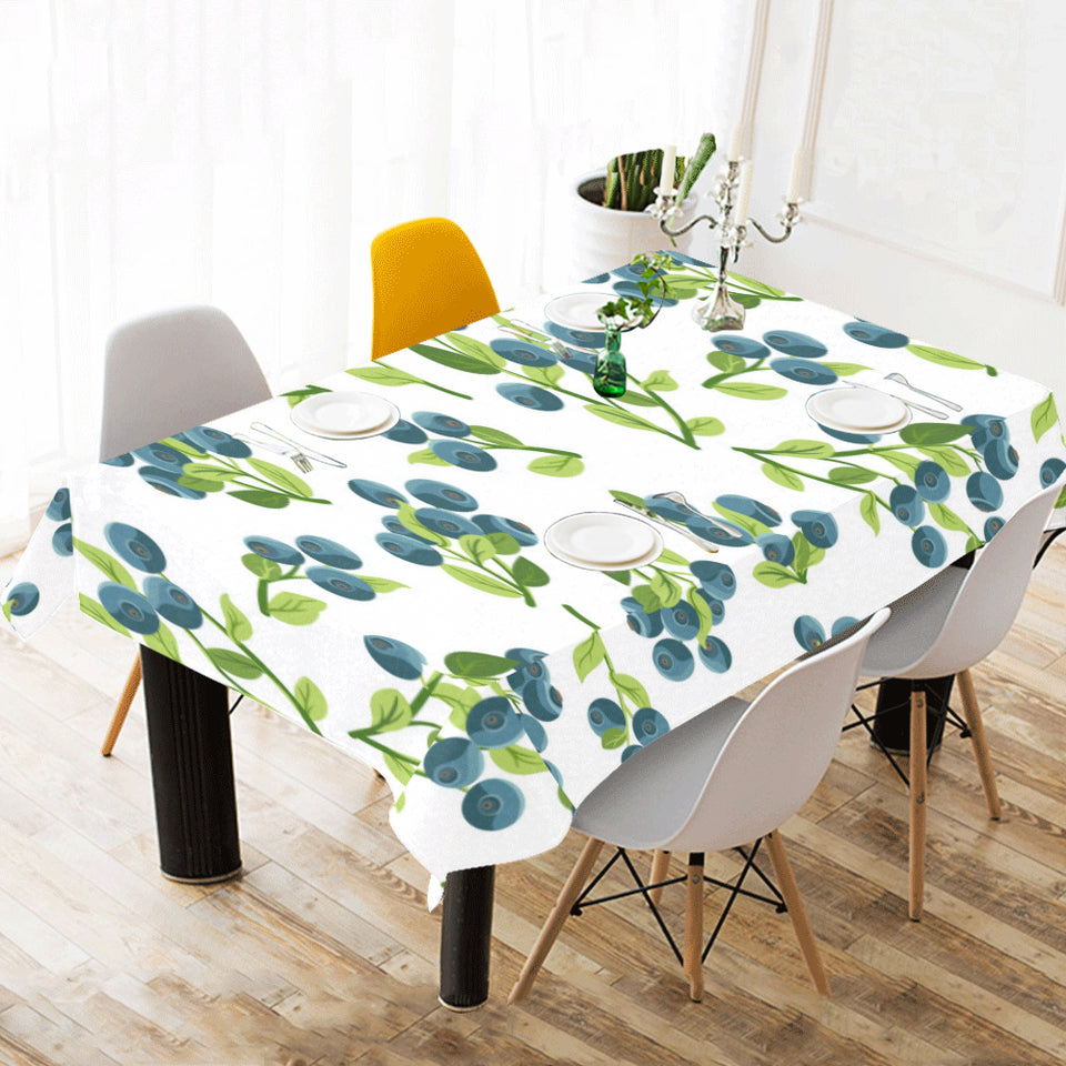 blueberry white background Tablecloth