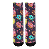Colorful donut glaze pattern Crew Socks
