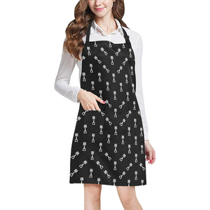 Engine Piston Black Theme Pattern Print Design 03 All Over Print Adjustable Apron